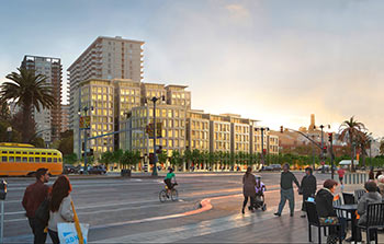 A lawsuit has been filed challenging a ballot measure that would impose tighter restrictions on waterfront development and impact numerous projects, including the construction of the new Golden State Warriors Arena. 1402-01.jpg